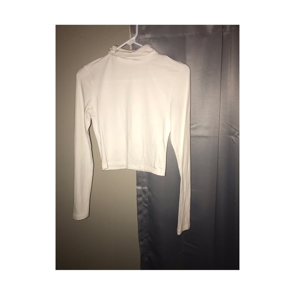 White cropped top
